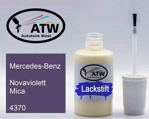 Mercedes-Benz, Novaviolett Mica, 4370: 20ml Lackstift, von ATW Autoteile West.